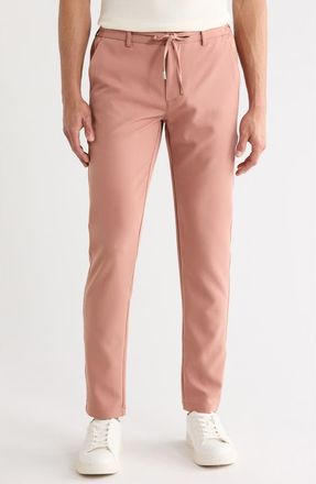 T.R. Premium Slim Fit Solid Linen Blend Trousers in Dusty Pink at Nordstrom Rack, Size 36