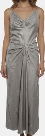 Maison Margiela Maison Martin Margiela Grey Satin Draped Midi Dress