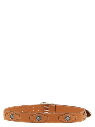 Ermanno Scervino Logo-Embellished Leather Belt - Tan