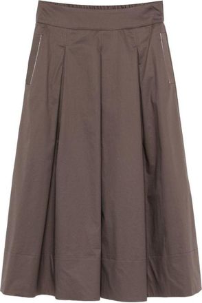 PESERICO Pleated Midi Skirt