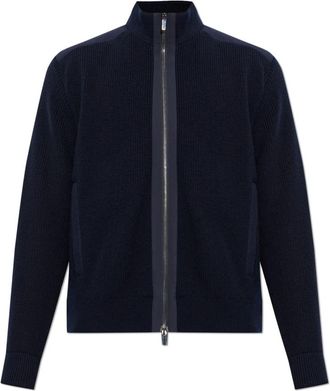 Paul & Shark Cardigan met Gewatteerde Rug - Heren - Vesten - Blauw - L - Wol - Truien & Vesten