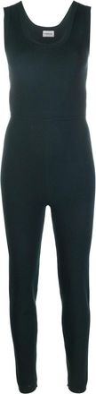 P.A.R.O.S.H. sleeveless fitted jumpsuit - women - Polycarbamide/Viscose - L - Green