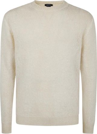 Avant Toi Round-neck Truien - Heren - Ronde hals truien - Beige - M - Truien & Vesten
