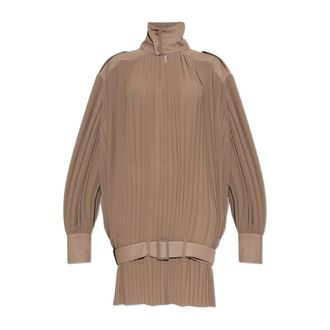 Maison Margiela Short Dresses, female, Brown, Size: XS Pleated Dress