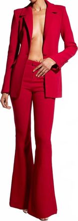 AS by DF Billie Flare Trouser In Cocoa Red