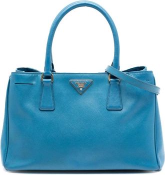 Prada Pre-owned Handbags, female, Blue, Size: ONE SIZE Pre-owned Leather Satchel