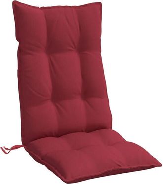 vidaXL Cojines De Silla Con Respaldo Alto 4 Uds Tela Oxford Rojo Tinto Vidaxl