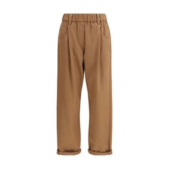 Brunello Cucinelli Donna, Pantaloni, Beige, M, new