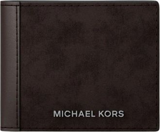 Michael Kors Mason Suede Billfold Portemonnee - Heren - Portefeuilles - Bruin - ONE Size - Katoen - Accessoires
