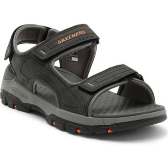 Skechers Tresmen - Garo Relaxed Fit Sandal in Black at Nordstrom Rack, Size 12