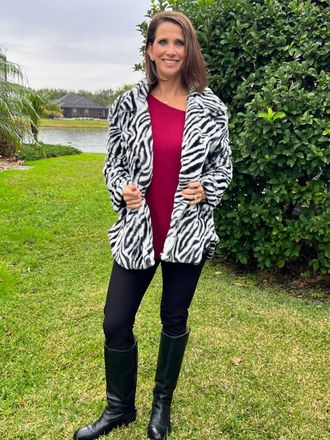 HYFVE Wild Night Jacket In Zebra Print