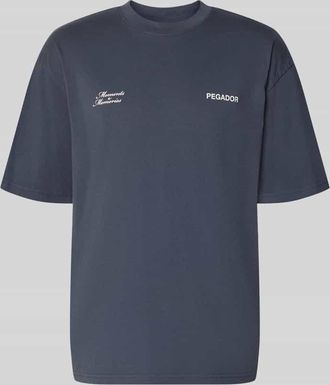 Pegador Oversized T-Shirt mit Label-Detail Modell Rochefort in Dunkelblau, Gr&ouml;&szlig;e XL