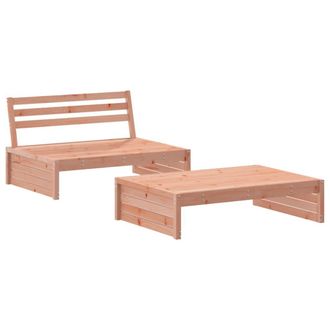 Berkfield Home 2 Piece Garden Lounge Set Solid Wood Douglas in Brown