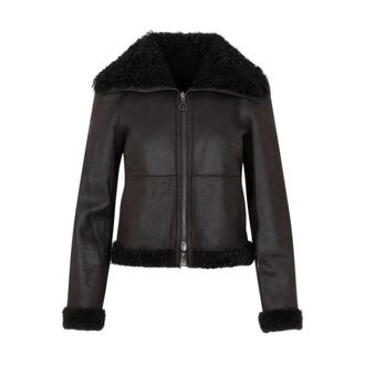 Akris Akris, Leather Jackets, female, Brown, Size: M Leather Jacket