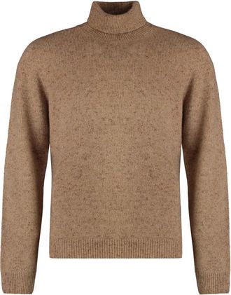 THE (ALPHABET) Cashmere Blend Turtleneck Sweater - Heren - Cashmere truien - Bruin - L - Kasjmier - Truien & Vesten