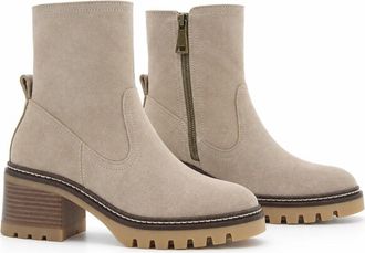 Purapiel Enkellaarsjes met hak Purapiel Bro25 beige
