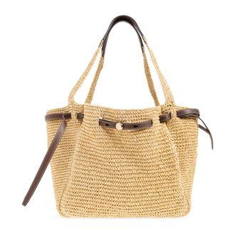 Tory Burch Tory Burch, Tote Bags, female, Beige, Size: ONE SIZE Romy Woven Tote