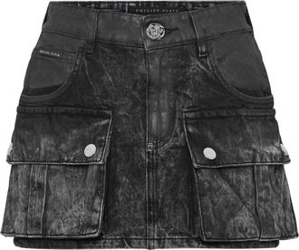 Philipp Plein Minigonna denim - Nero