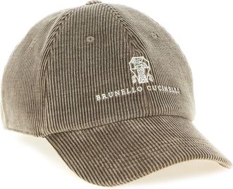Brunello Cucinelli Cotton and Cashmere Corduroy Baseball Cap - Stone