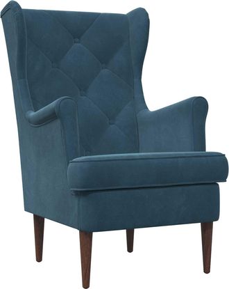 vidaXL Sill&oacute;n Azul Terciopelo Vidaxl