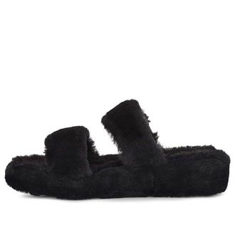 UGG (WMNS) UGG Fuzz Yeah Black Sandals 1104662-BLK