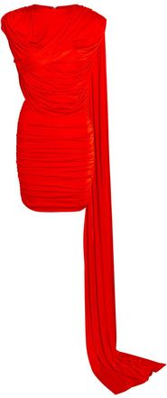 New Arrivals Khara Scarf-effect Stretch-jersey Mini Dress - Red - 36 (UK8 / S)