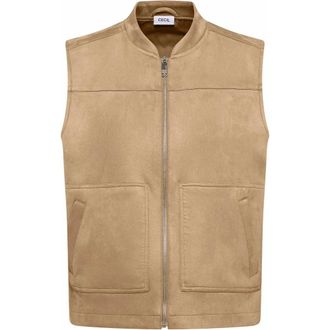 Cecil Mouwloos velours vest - Dames - Jassen - Bruin - Maat: S Velours