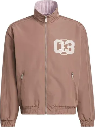 adidas Firebird Coach Jacket Asia Sizing Trace Brown Team Victory Red KU0514
