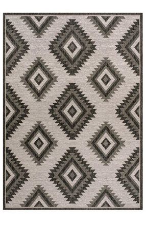 Jonathan Y Designs Lior Geometric Moroccan Diamond Indoor/Outdoor Area Rug in Black/cream at Nordstrom, Size 4Ft 0In X 6Ft 0In