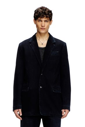 Diesel Blazer in lightly treated denim - Denim Jackets - Unisex - Blue