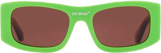 Off-white Lucio Brown Rectangular Unisex Sunglasses OERI039 5964 54