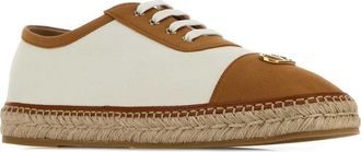 Valentino Garavani Mens Two-Tone Canvas Espadrilles Ivorynocciolaroastedpecan Cotton Espadrillas