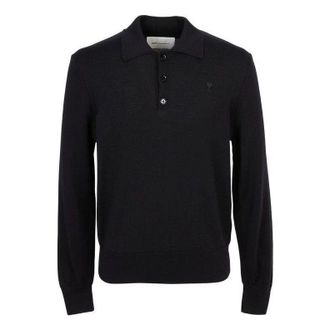 Ami Collar Knitwear Black HPL457-KN0197-0180