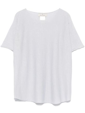 Bruno Manetti raw-cut T-shirt - Blue