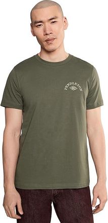 Pendleton American Western Graphic T-Shirts Mens T Shirt Olive/Ivory : 2XL, Cotton