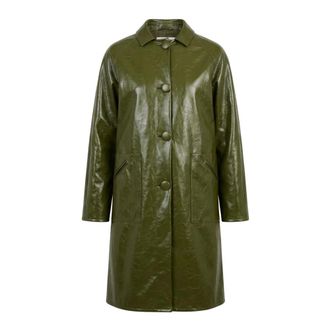Maison Margiela Single-Breasted Coats, female, Green, Size: S S62Aa0105-M35465 Coat