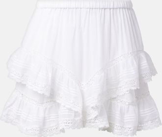 Isabel Marant Shorts Geana in cotone con volant