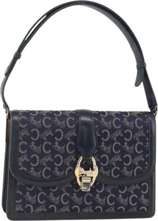 Celine Pre-owned Vintage Schoudertas - Dames - Vintage Schoudertas - Blauw - ONE Size - Leer - Vintage