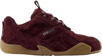 Versace Sneakers, female, Red, Size: 11 US Galaxia Suede Sneakers