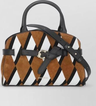 Coccinelle geometric print leather shoulder bag