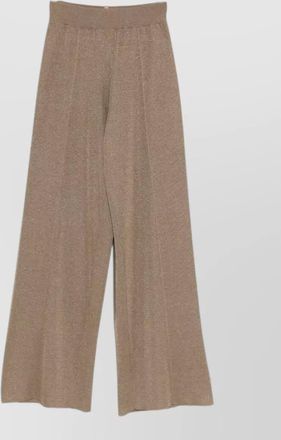 Fabiana Filippi high rise wide leg metallic knit trousers