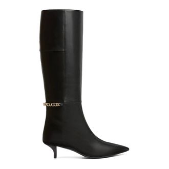 Gucci Heeled Boots, female, Pink, Size: 7 US Signorina Leather Boot