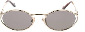 Miu Miu MU 52 Ovaalvormige zonnebril - unisex - Accessoires - Geel - Maat: ONE Size