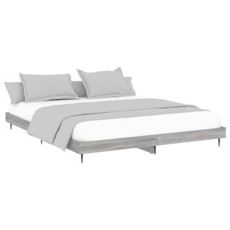 vidaXL Estructura De Cama Sin Colch&oacute;n Gris Sonoma 160x200 Cm Vidaxl