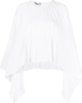 Valentino Garavani Pleated Bell-Sleeves Top