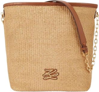 Karl Lagerfeld K/Autograph Woven Chain-strap Bag - Dames - Schoudertassen - Bruin - ONE Size - Polyester - Tassen