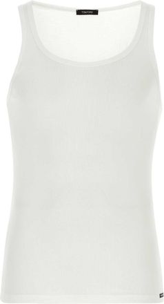 Tom Ford White Cotton And Modal Tank Top