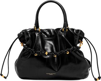 Gianni Chiarini Black Morgana Leather Shoulder Bag