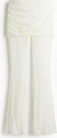 H&M Hose mit Jupe aus Spitze - White