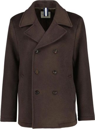 Profuomo Peacoat in Lana - - Jackets - Uomo - Marrone - XL
